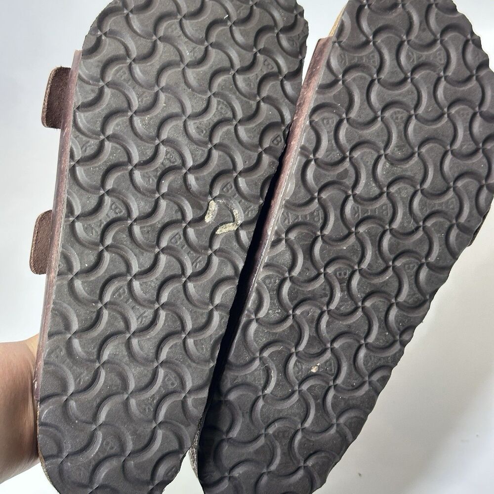Birkenstock Arizona Sz 41 Brown Oiled Leather Granola Gorpcore Dad Sandals - Picture 6 of 8